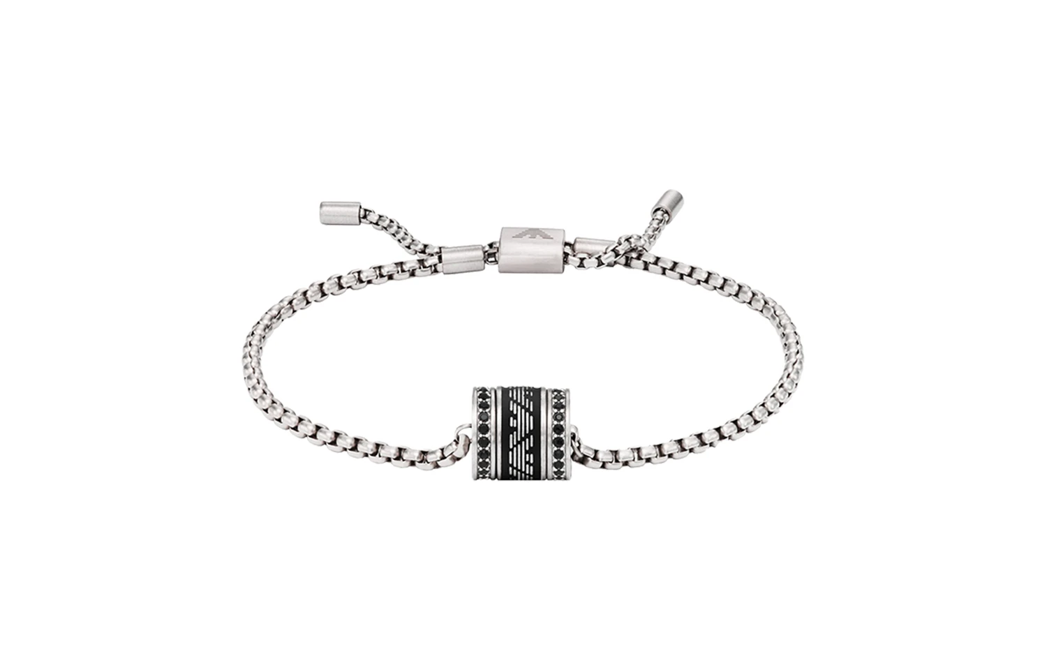 商品[国内直发] Emporio Armani|ARMANI 阿玛尼古巴链 黑色串珠转运珠吊坠 男士手链,价格¥1585,第1张图片