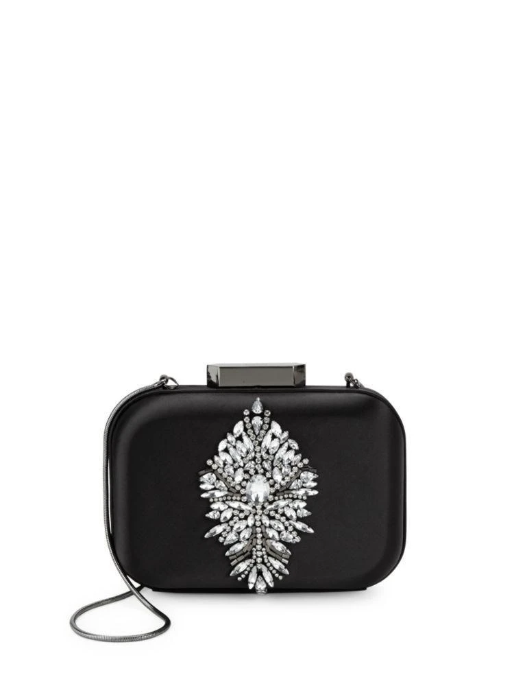 Disk Crystal-Embellished Satin Clutch 商品