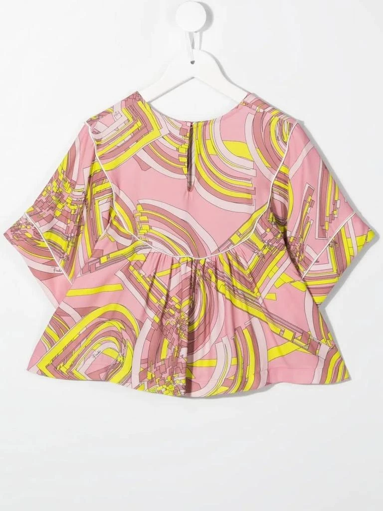 商品EMILIO PUCCI|Emilio Pucci Kids Blouse In Pink And Yellow Printed Viscose,价格¥1350,第2张图片详细描述