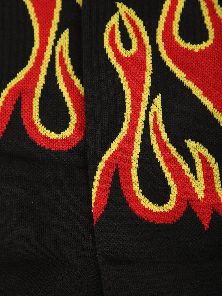 商品Palm Angels|PALM ANGELS FLAME MOTIF SOCKS INLAID WITH SKATER CULTURE-INSPIRED AESTHETIC,价格¥497,第2张图片详细描述
