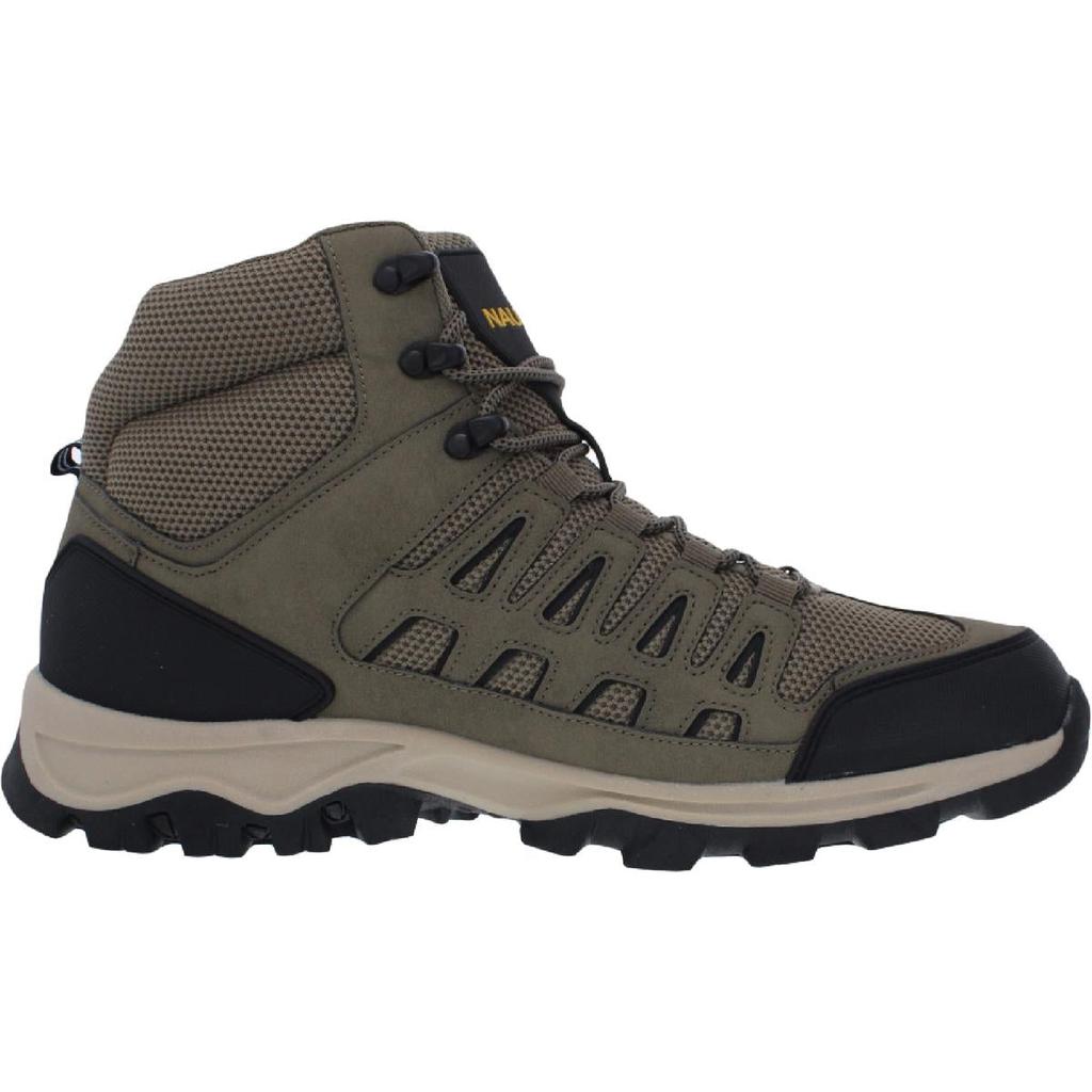 Nautica Corbin Men's Faux Leather Mixed Media Mid Hiking Boots商品第3张图片规格展示
