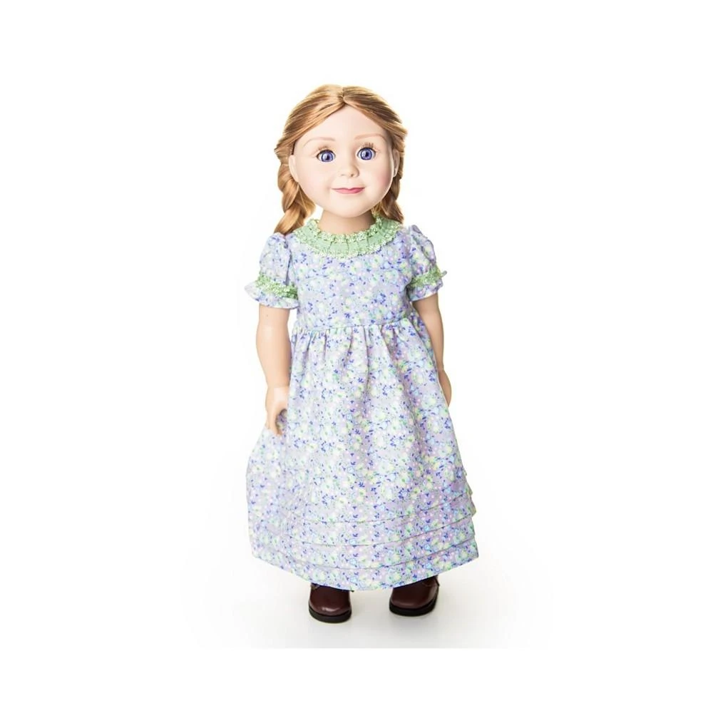 18" Doll Clothes, Little House on The Prairie 3 Piece Calico Summer Dress, Hat, and Apron, Fits American Girl Dolls 商品