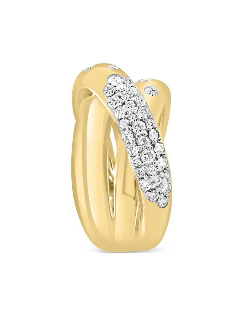 Diamond Pavé Crossover Ring in 14K Yellow Gold 商品