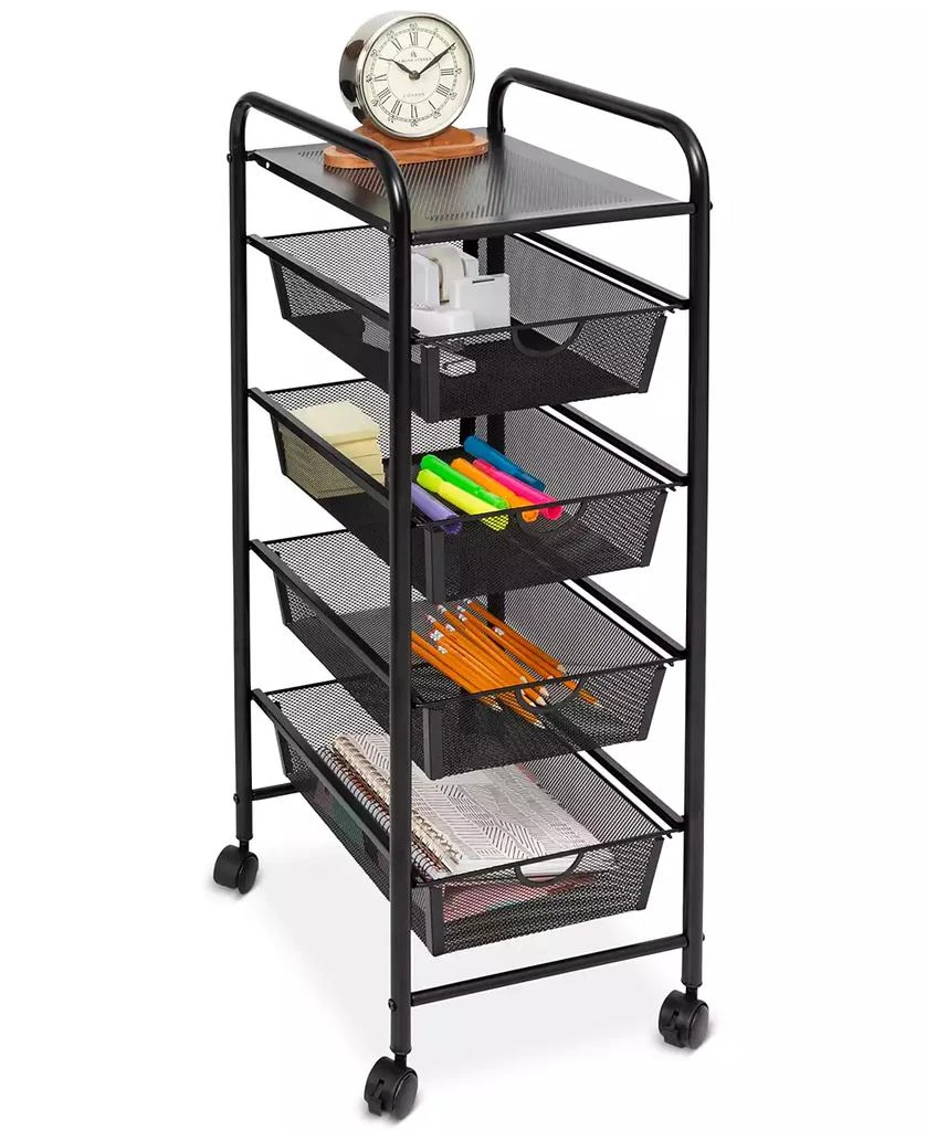 商品Honey Can Do|4-Drawer Rolling Cart,价格¥900,第2张图片详细描述