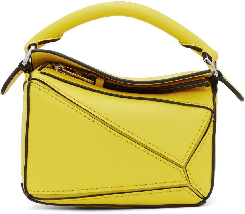 商品Loewe|Yellow Nano Puzzle Bag,价格¥11125,第2张图片详细描述