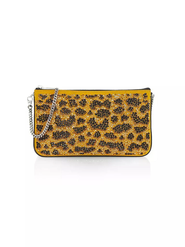 商品Christian Louboutin|Loubila Embellished Suede Pouch-On-Chain,价格¥18653,第1张图片