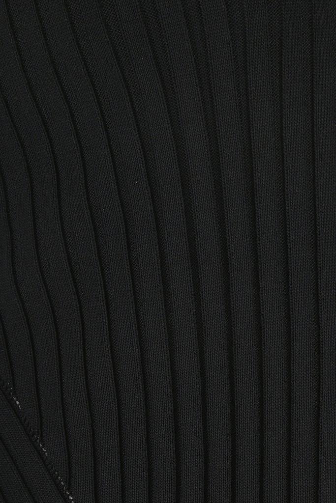 Black viscose blend cardigan商品第2张图片规格展示