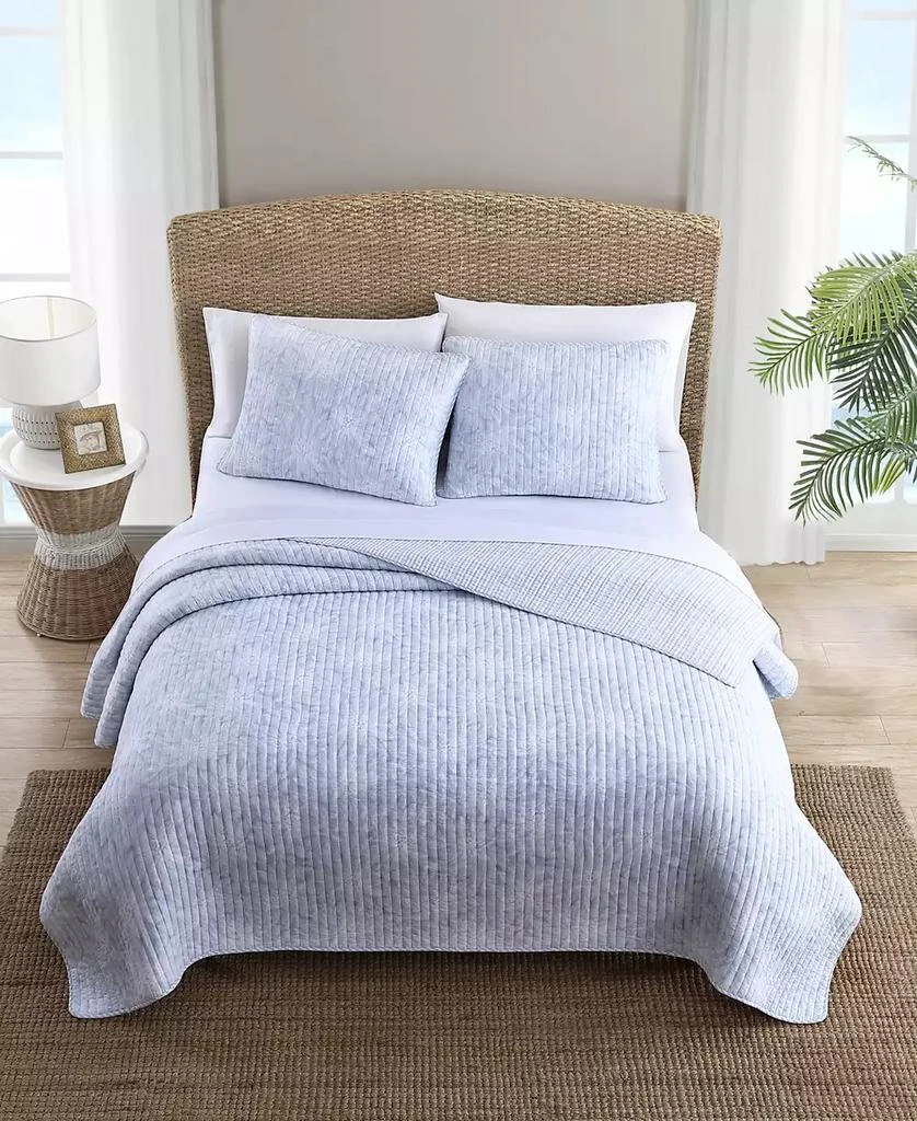 Tommy Bahama Makena Blue Reversible 2-Piece Twin Quilt Set 商品