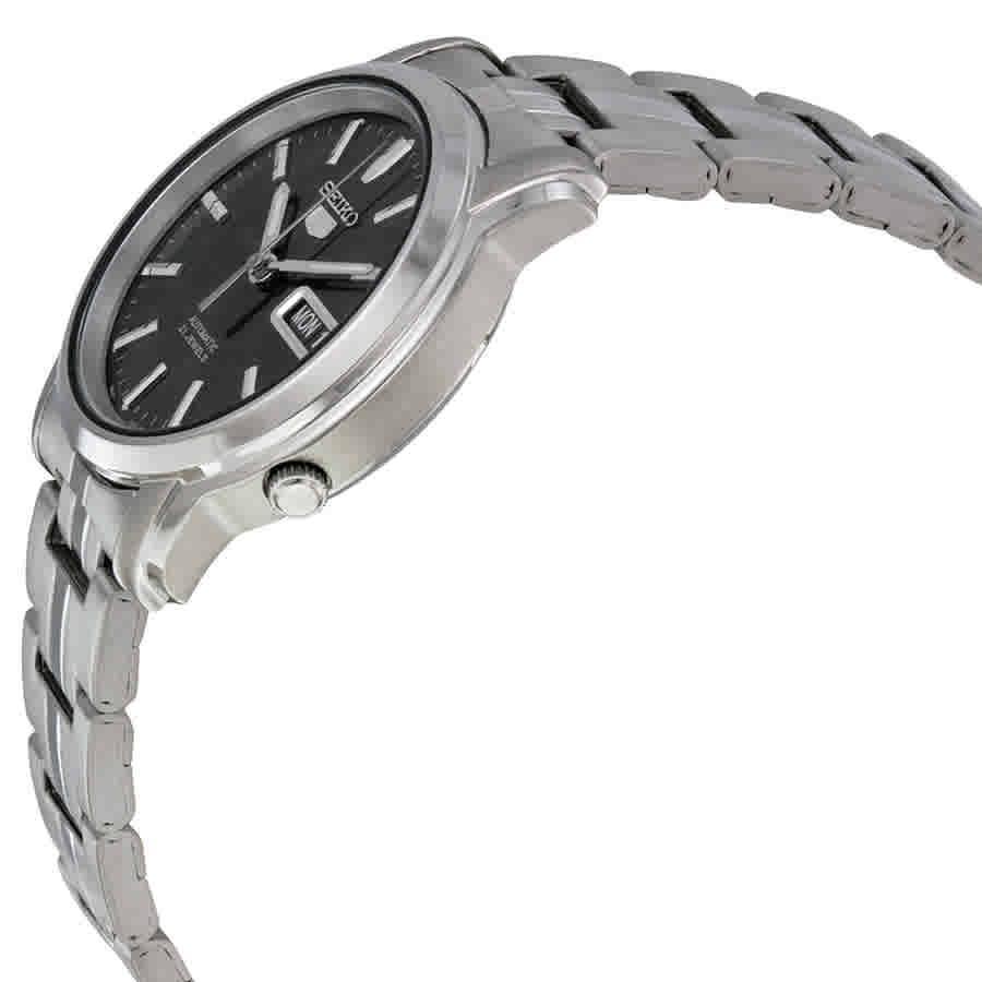 商品Seiko|Seiko 5 Automatic Black Dial Stainless Steel Mens Watch SNKK71,价格¥670,第4张图片详细描述