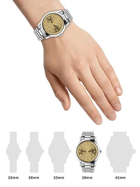 商品Gucci|G-Timeless Automatic Sun-Brushed Bee Watch,价格¥14641,第6张图片详细描述