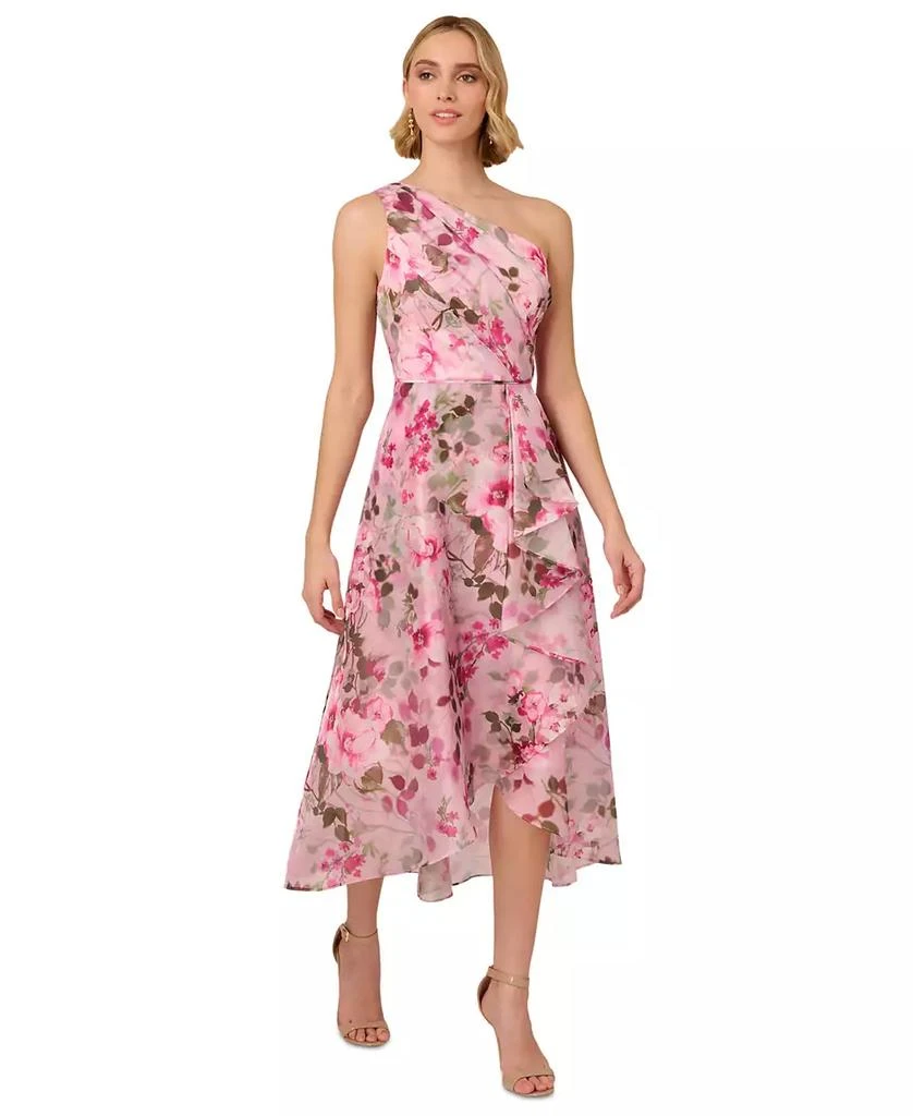 商品Adrianna Papell|Women's Printed One-Shoulder High-Low Dress,价格¥1043,第1张图片