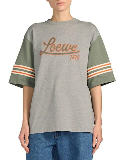 商品Loewe|Oversized Colorblocked Logo T-Shirt,价格¥4753,第5张图片详细描述