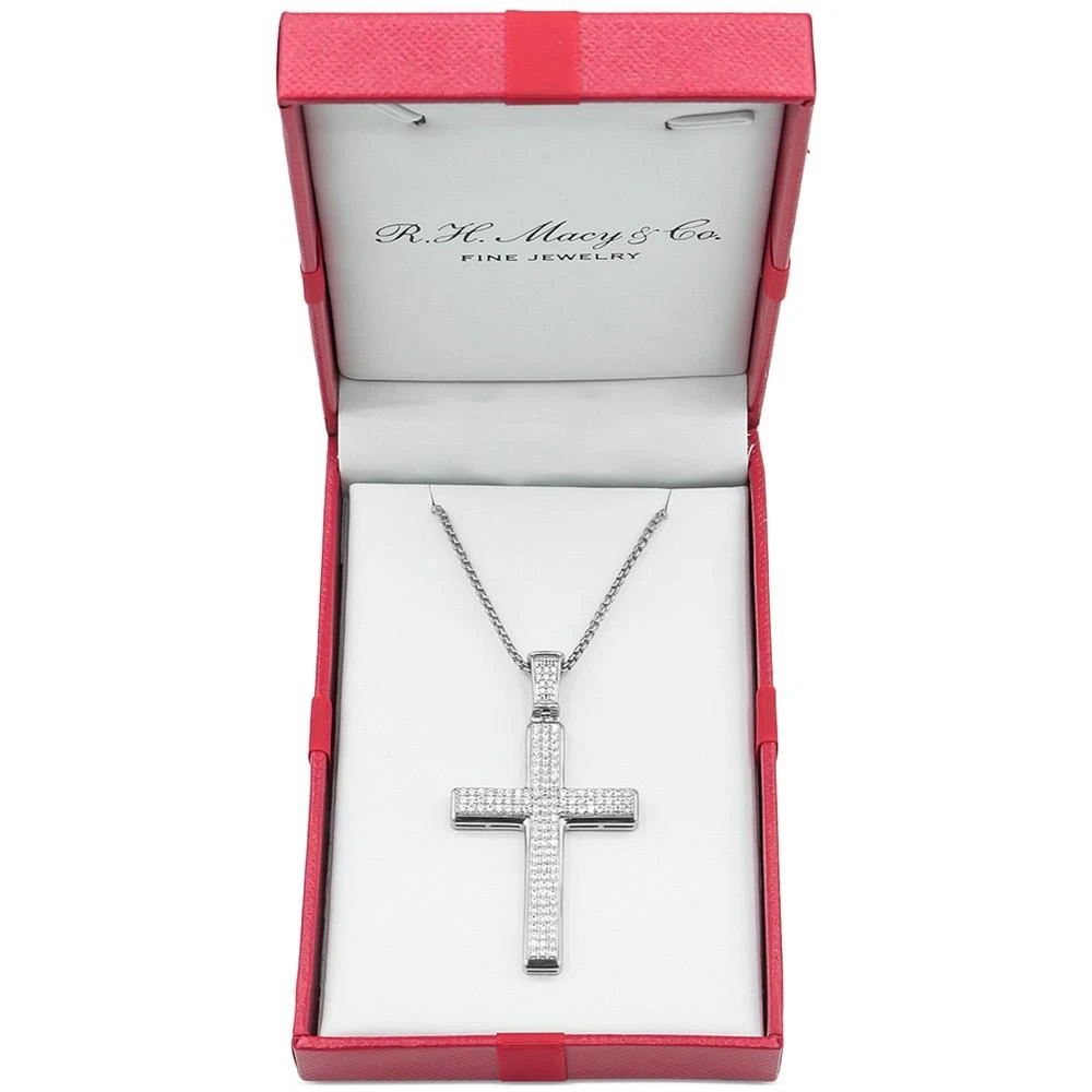 商品Macy's|Men's Diamond Cross 22" Pendant Necklace (1 ct. t.w.),价格¥2250,第2张图片详细描述