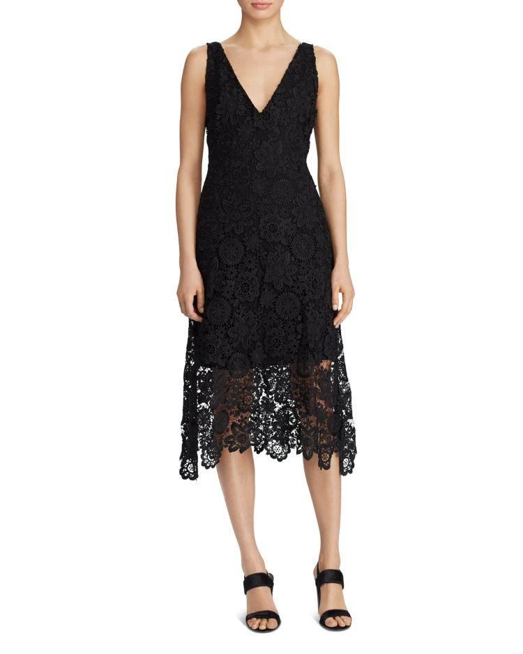 商品Ralph Lauren|Lauren Ralph Lauren V-Neck Lace Dress,价格¥257,第1张图片