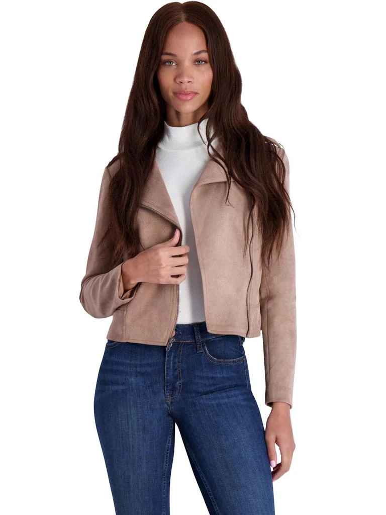 商品Steve Madden|Not Your Baby Womens Faux Suede Asymmetric Motorcycle Jacket,价格¥173,第5张图片详细描述