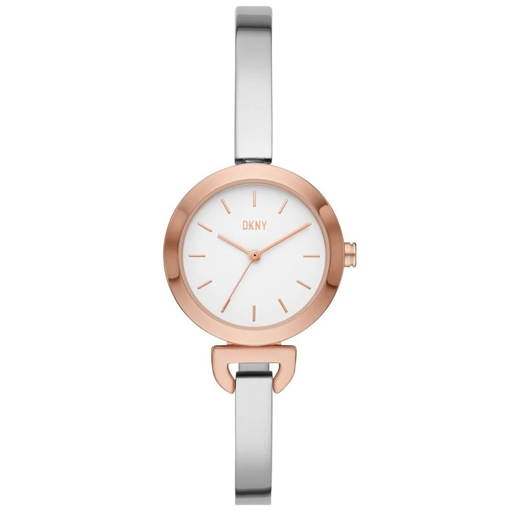 商品DKNY|Women's Uptown D Silver-Tone Stainless Steel Bracelet Watch 28mm,价格¥653,第1张图片