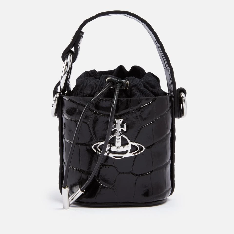 商品Vivienne Westwood|Vivienne Westwood Mini Daisy Croc-Effect Leather Bucket Bag,价格¥1675,第1张图片