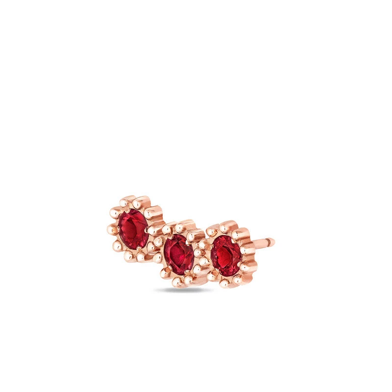 商品Dior|【预售3-7天】迪奥  MIMIROSE 18K金玫瑰金色和红宝石耳环 JMRO95005_0000,价格¥11223,第4张图片详细描述