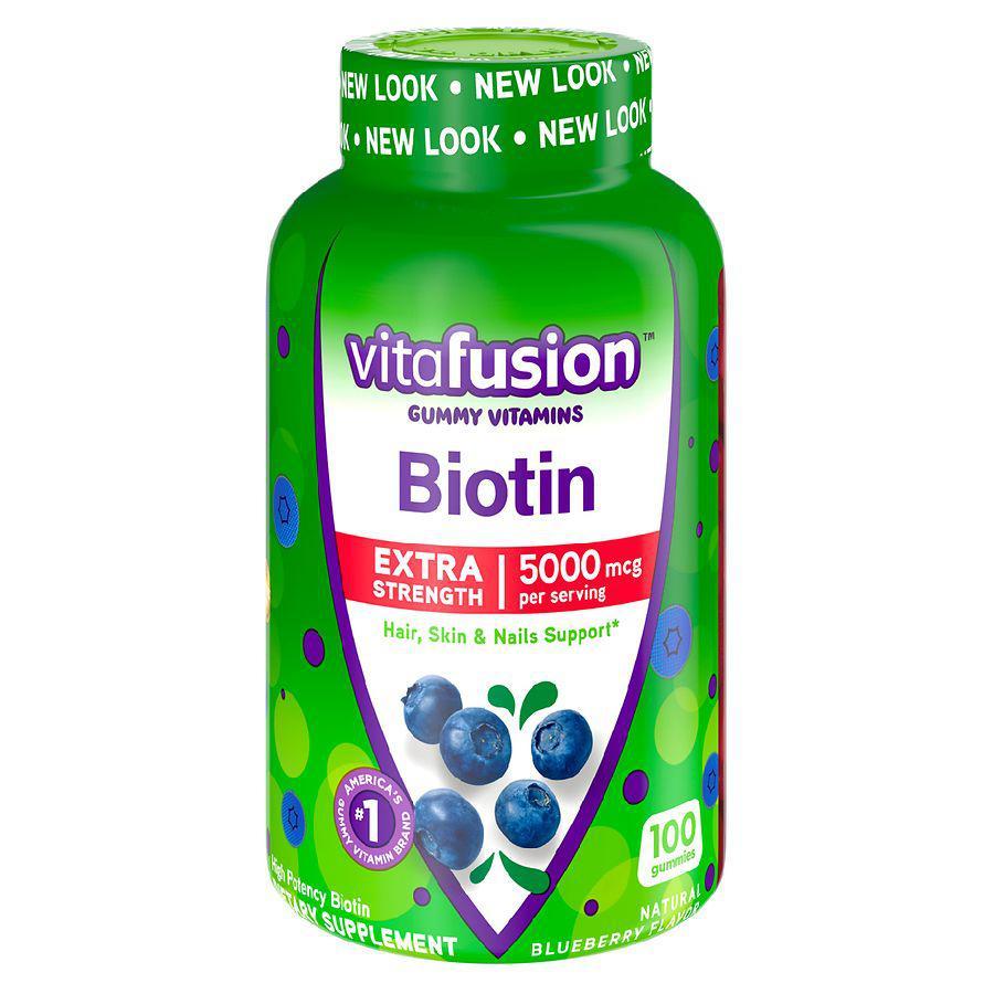 商品Vitafusion|Extra Strength Biotin Gummy Vitamins Blueberry,价格¥95,第1张图片