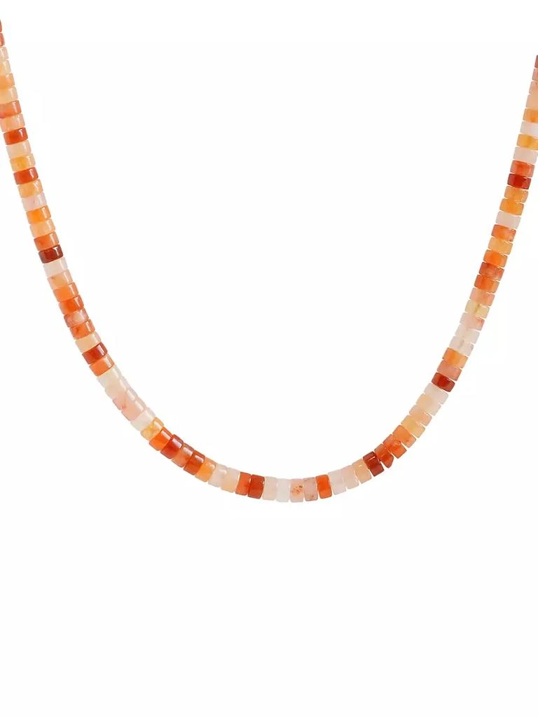 商品Dean Davidson|Sol 22K Gold-Plated & Carnelian Beaded Necklace,价格¥1384,第1张图片