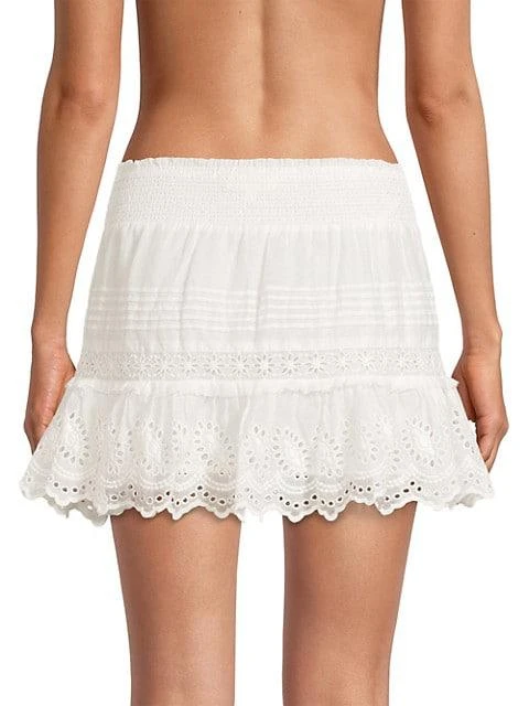 商品LOVESHACKFANCY|Jimena Eyelet Mini Skirt,价格¥885,第5张图片详细描述