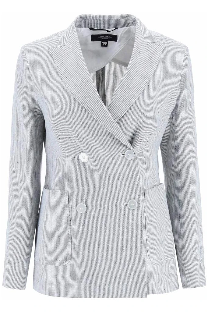 商品Weekend Max Mara|Weekend max mara 'martin' striped linen blazer,价格¥1307,第1张图片