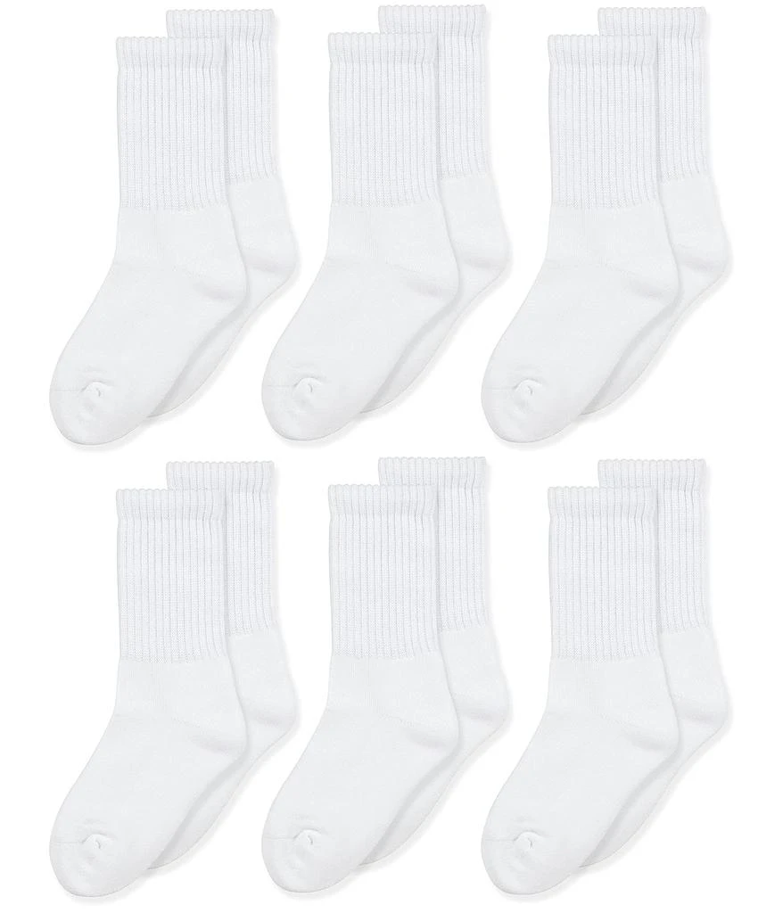 商品Jefferies Socks|Boys Seamless Toe Athletic Crew 6-pack,价格¥90,第1张图片