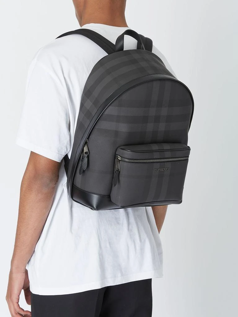 商品Burberry|Check E-canvas Backpack,价格¥11932,第2张图片详细描述
