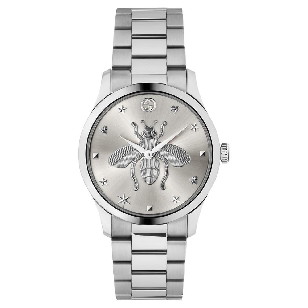 Men's Swiss G-Timeless Stainless Steel Bracelet Watch 38mm, Created for Macy's商品第1张图片规格展示
