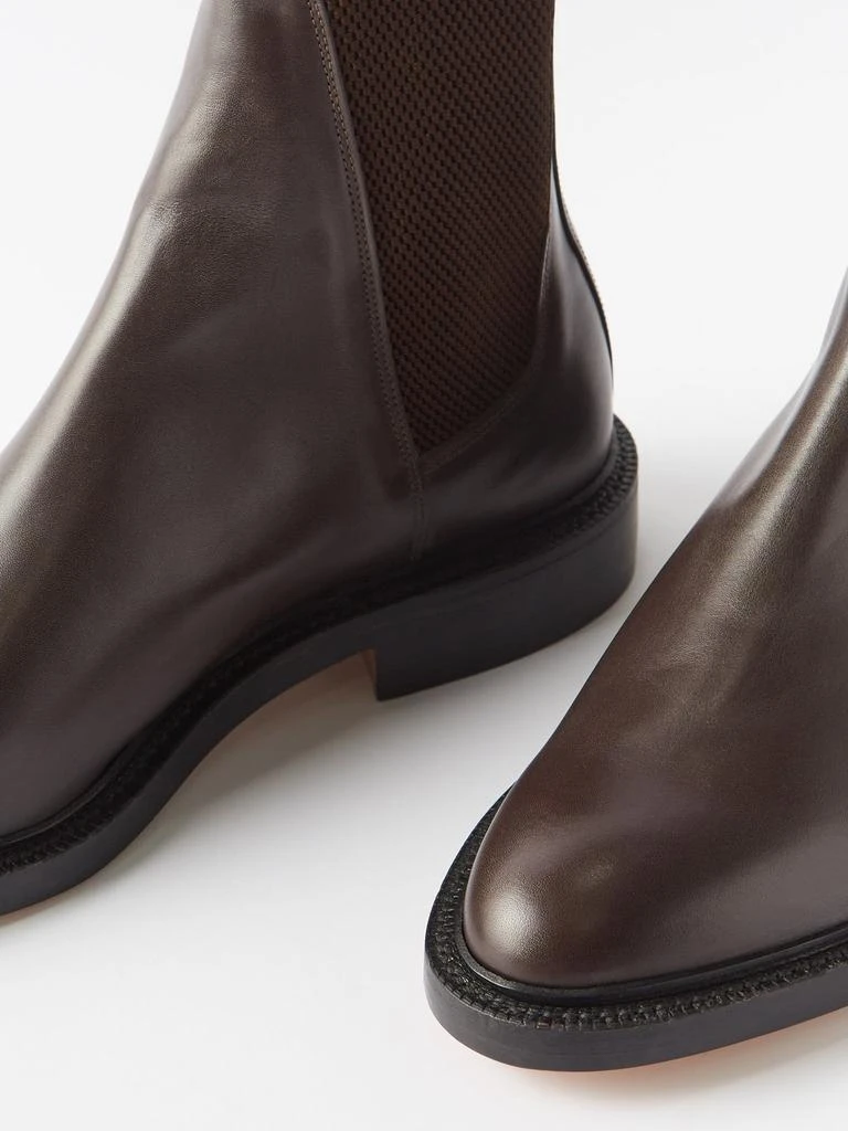 商品Thom Browne|Tricolour-trim leather Chelsea boots,价格¥4895,第3张图片详细描述