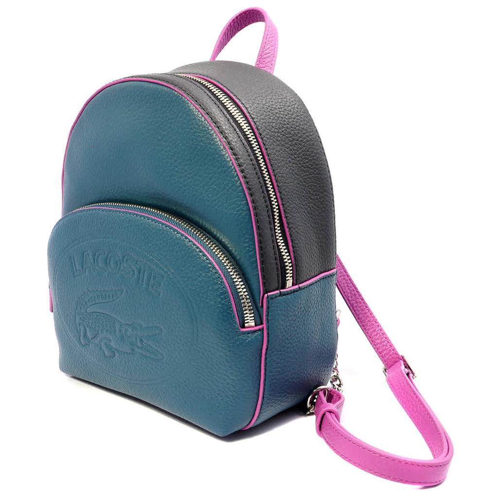 Lacoste Ladies Croco Crew Grained Leather Mini Backpack商品第1张图片规格展示