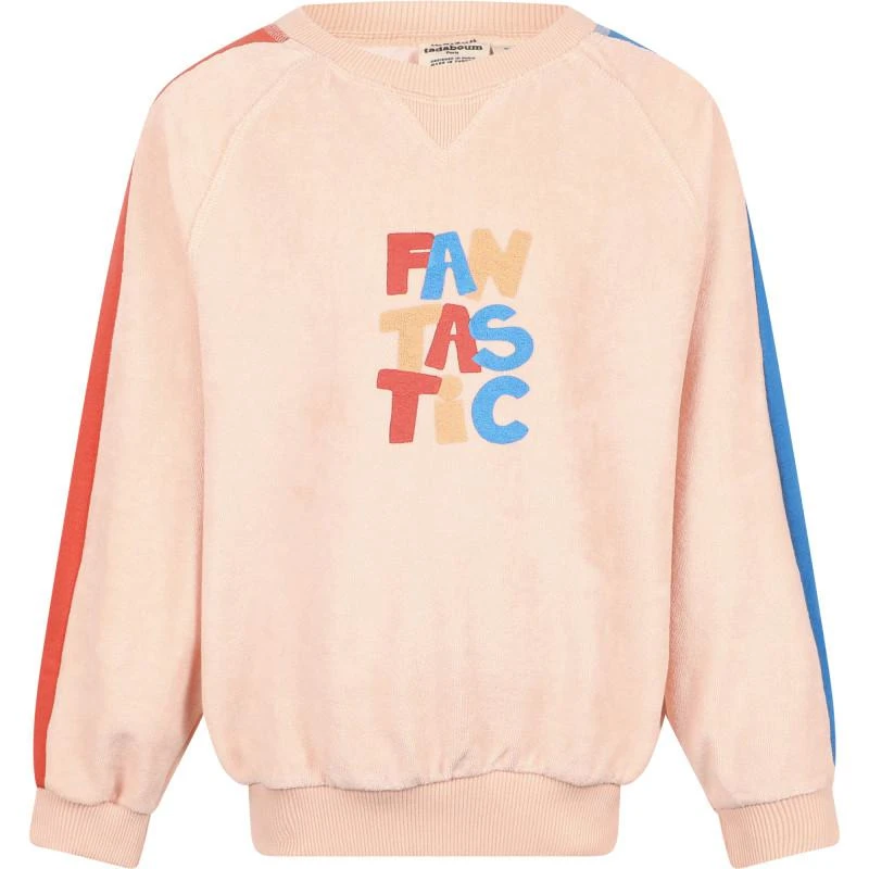 商品Maison Tadaboum|Fantastic organic sweatshirt and embroidered roller skate terry shorts in light pink and red,价格¥1085,第2张图片详细描述