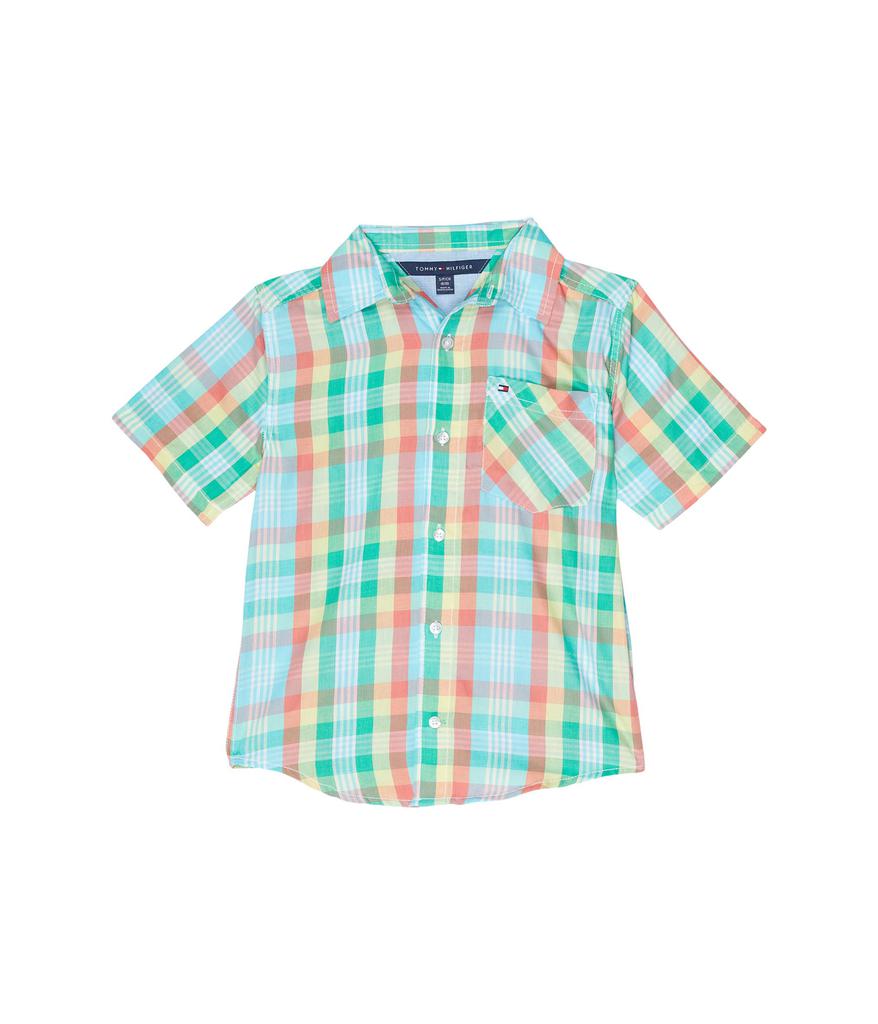 Short Sleeve Bright Plaid Shirt (Big Kids)商品第1张图片规格展示