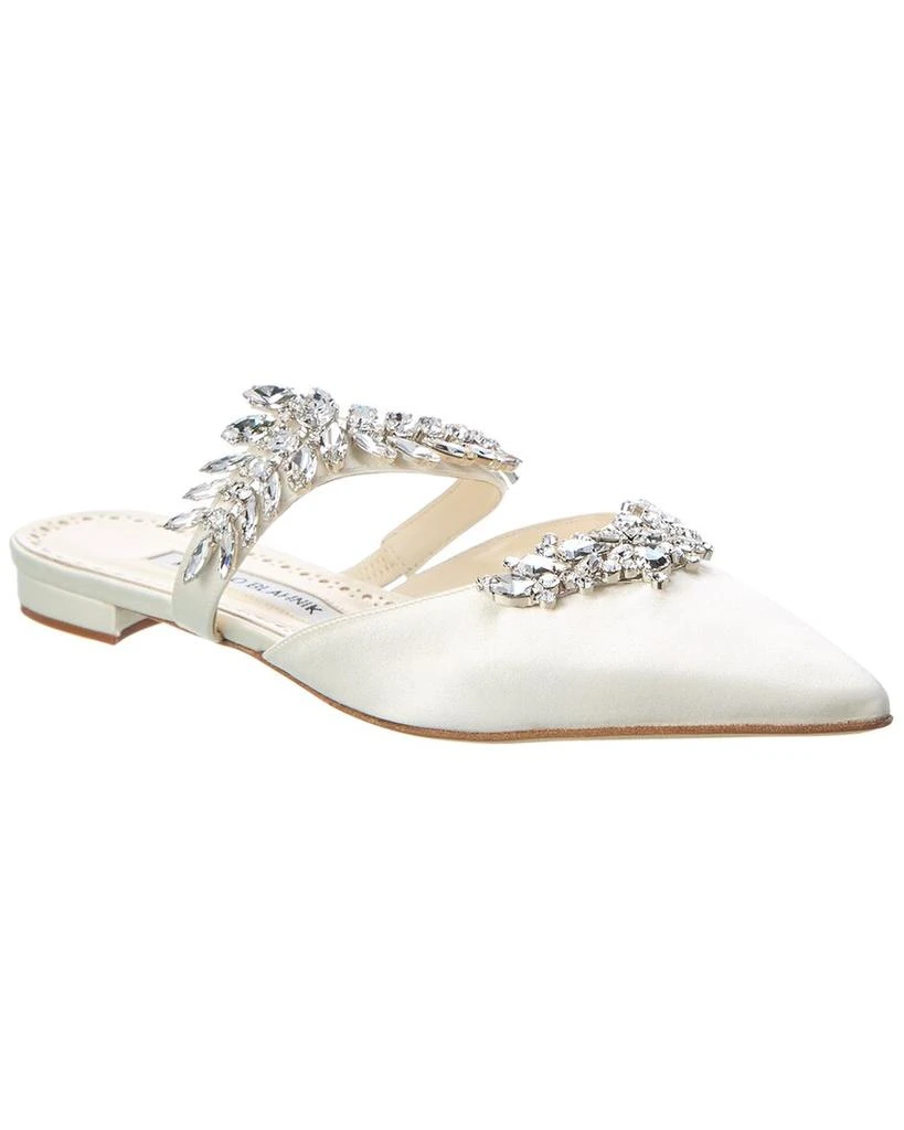 商品Manolo Blahnik|Manolo Blahnik Lurum Satin Flat,价格¥6690,第1张图片