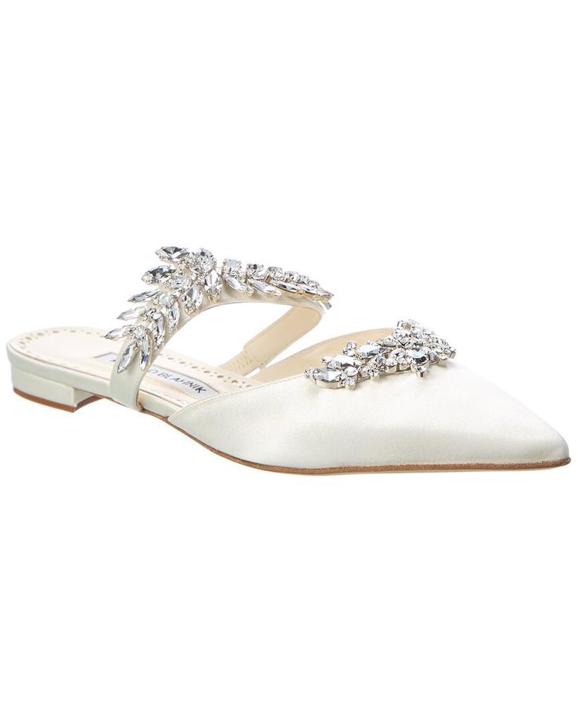 商品Manolo Blahnik|Manolo Blahnik Lurum Satin Flat,价格¥7015,第1张图片