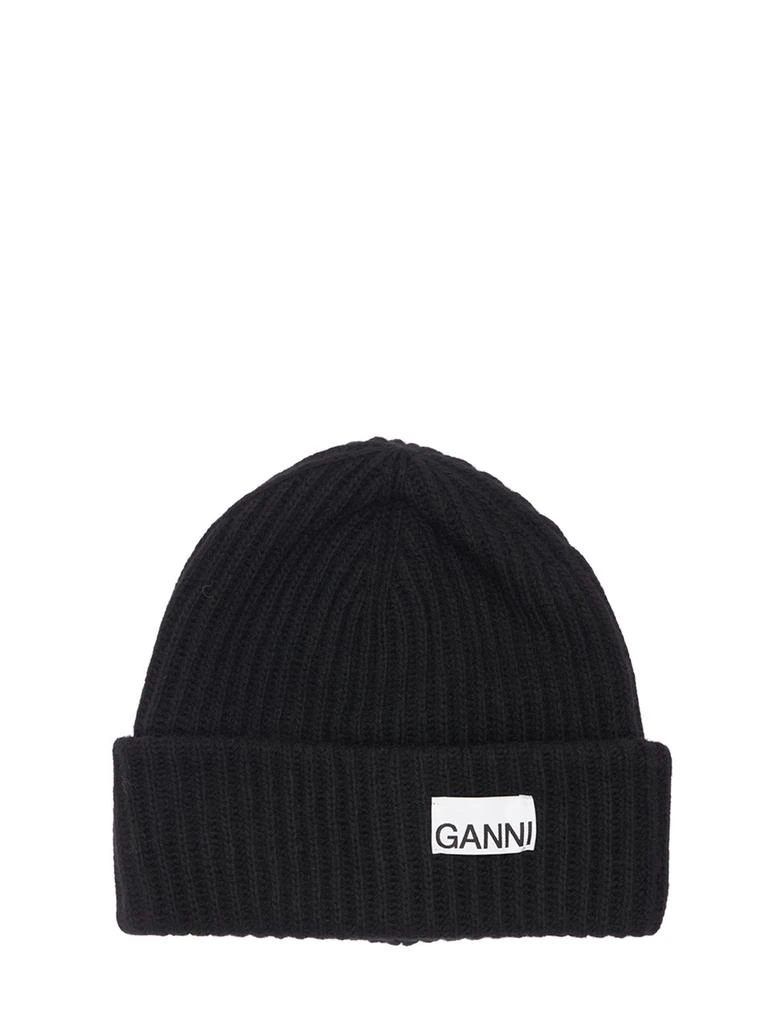 商品Ganni|Recycled Wool Blend Knit Beanie,价格¥727,第1张图片