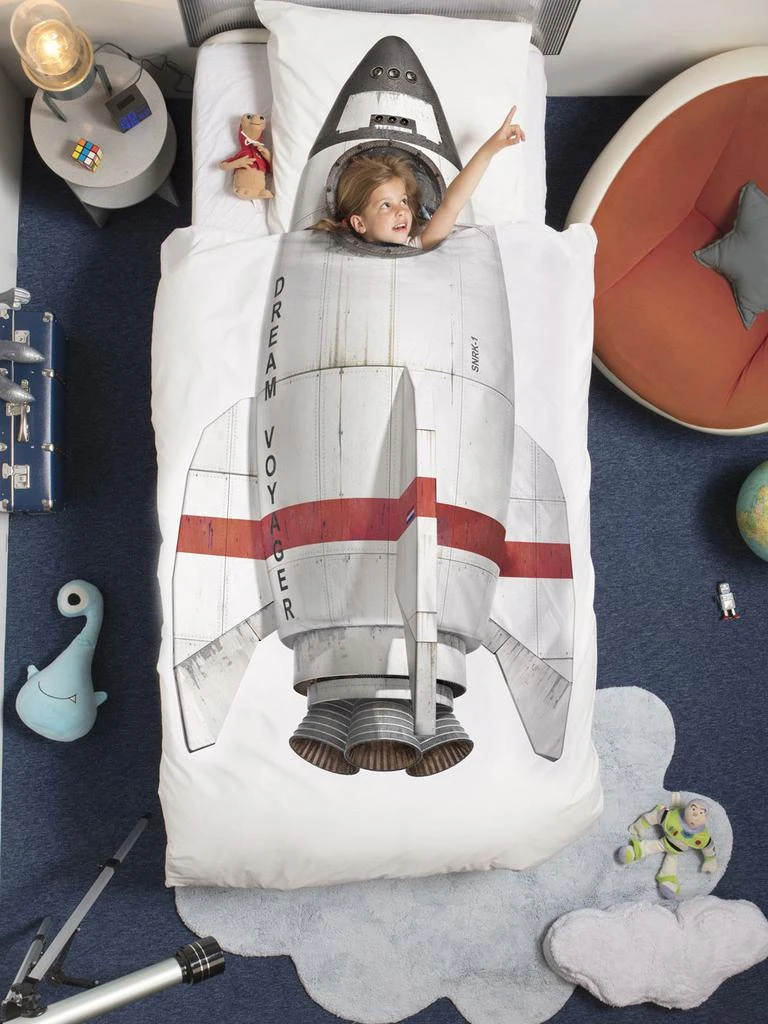 商品SNURK|Spaceship Organic Cotton Duvet Cover Set,价格¥592,第2张图片详细描述