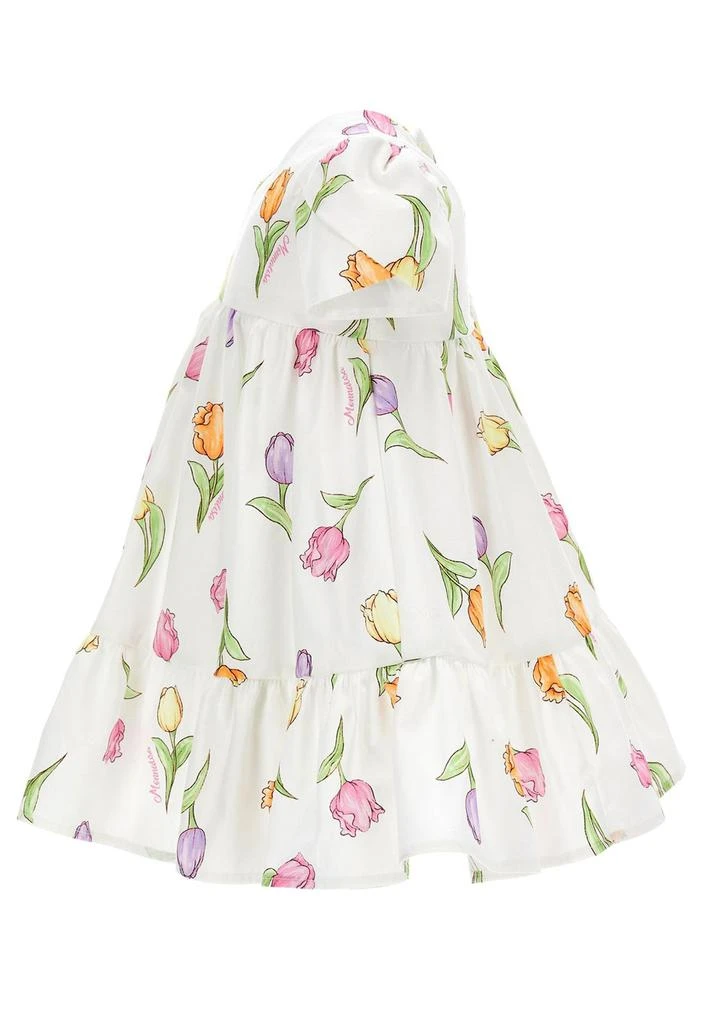 商品MONNALISA|Monnalisa A-Line Floral-Printed Crewneck Dress,价格¥833,第3张图片详细描述