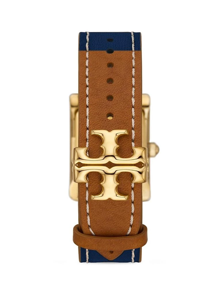 商品Tory Burch|The Eleanor Goldtone Stainless Steel & Leather Strap Watch,价格¥1547,第2张图片详细描述