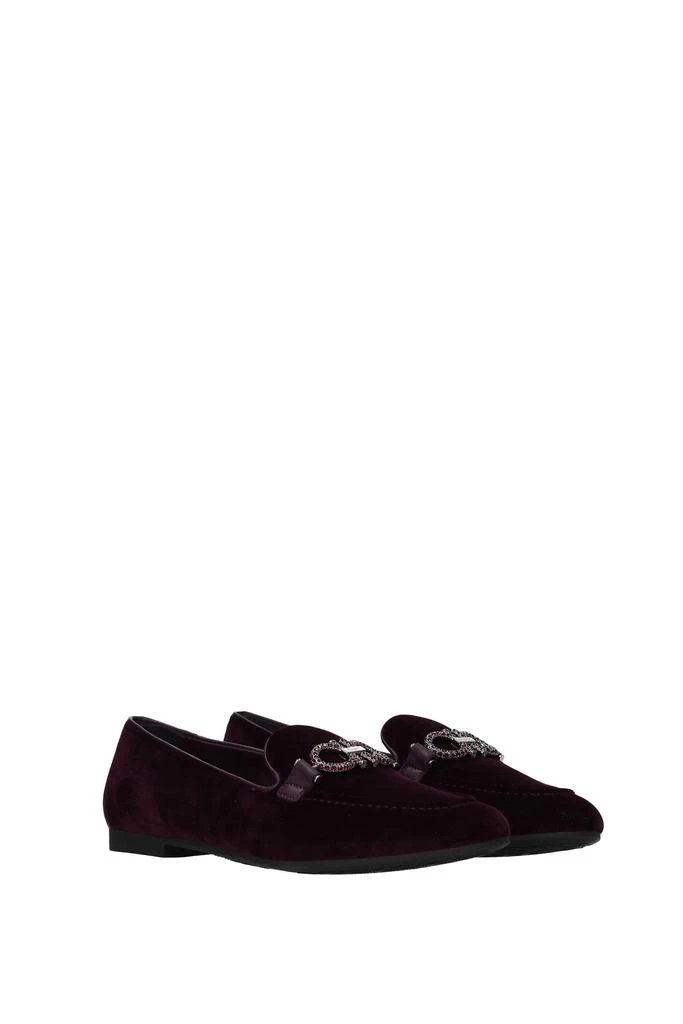 商品Salvatore Ferragamo|Loafers trifoglio Velvet Violet Blackberry,价格¥1993,第2张图片详细描述