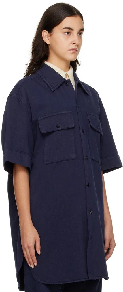 商品Lemaire|Navy Short Sleeve Denim Shirt,价格¥1098,第2张图片详细描述