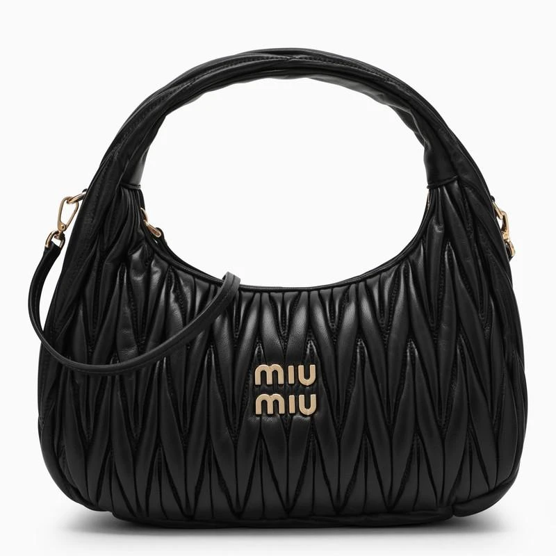 商品Miu Miu|Miu Wander black matelassé bag,价格¥15497,第1张图片