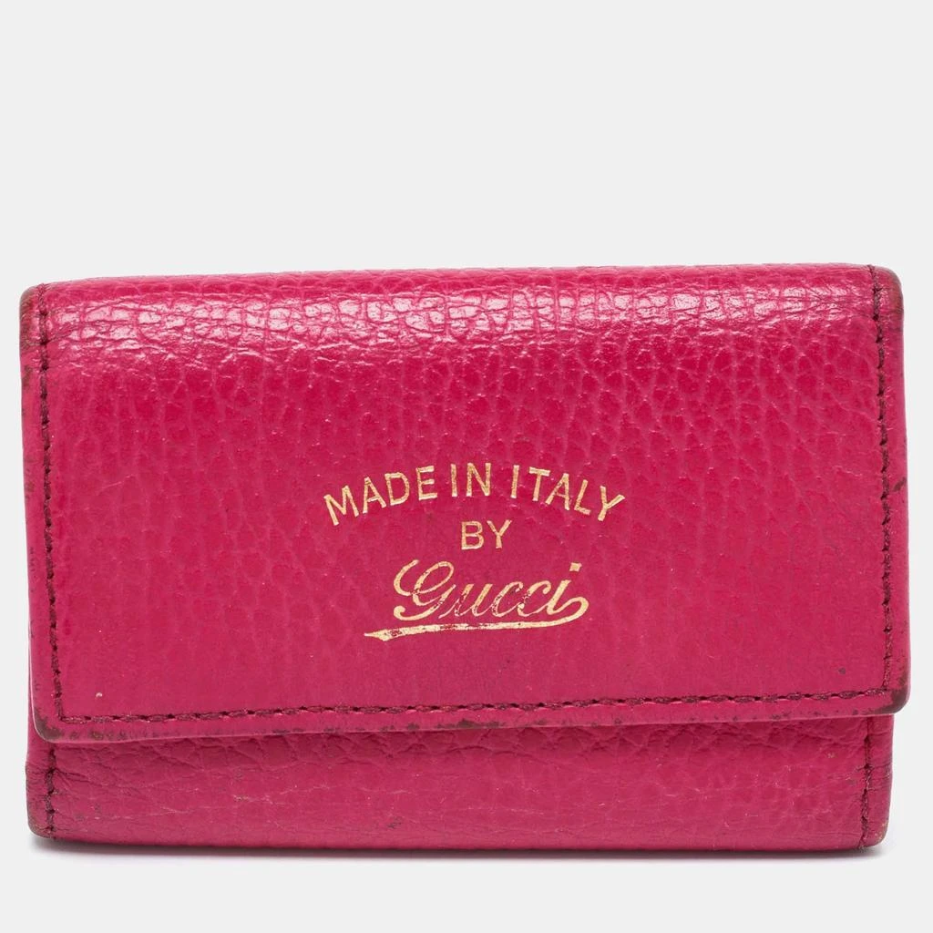 商品[二手商品] Gucci|Gucci Pink Leather Key Case,价格¥1572,第1张图片