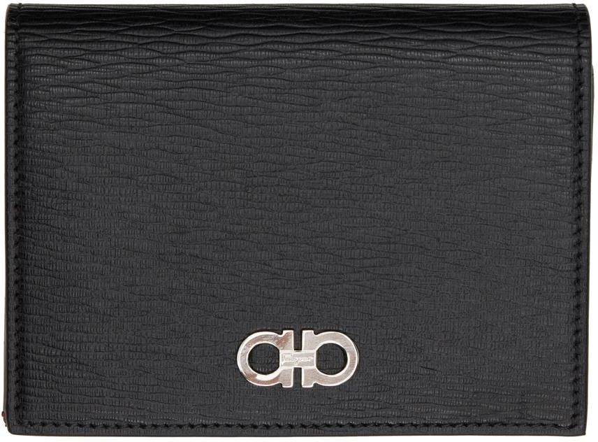 商品Salvatore Ferragamo|Black Gancini Card Holder,价格¥2351,第1张图片