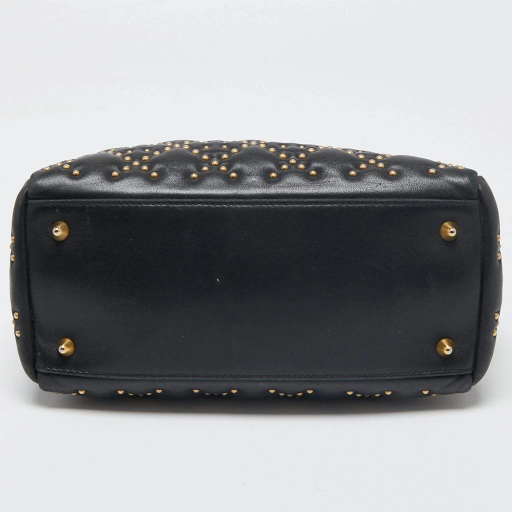 Dior Black Studded Leather Medium Supple Lady Dior Tote 商品