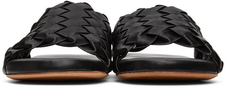 商品Bottega Veneta|Black Intrecciato Slides,价格¥6516,第2张图片详细描述