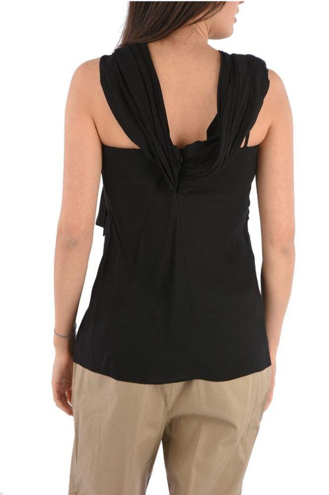 商品Prada|Prada Women's  Black Viscose Tank Top,价格¥3573,第4张图片详细描述
