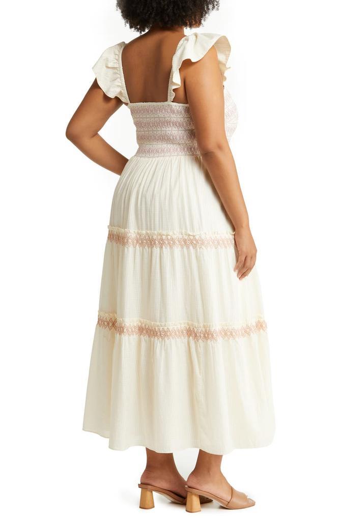 商品Madewell|Women's Lucie Smocked Tiered Midi Dress,价格¥335,第4张图片详细描述