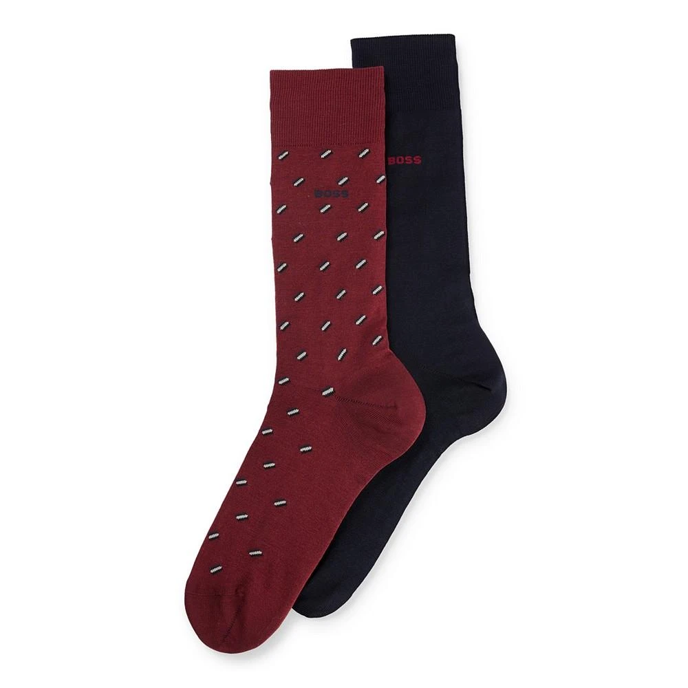 商品Hugo Boss|Men's Regular-Length Socks, Pack of Two,价格¥91,第1张图片