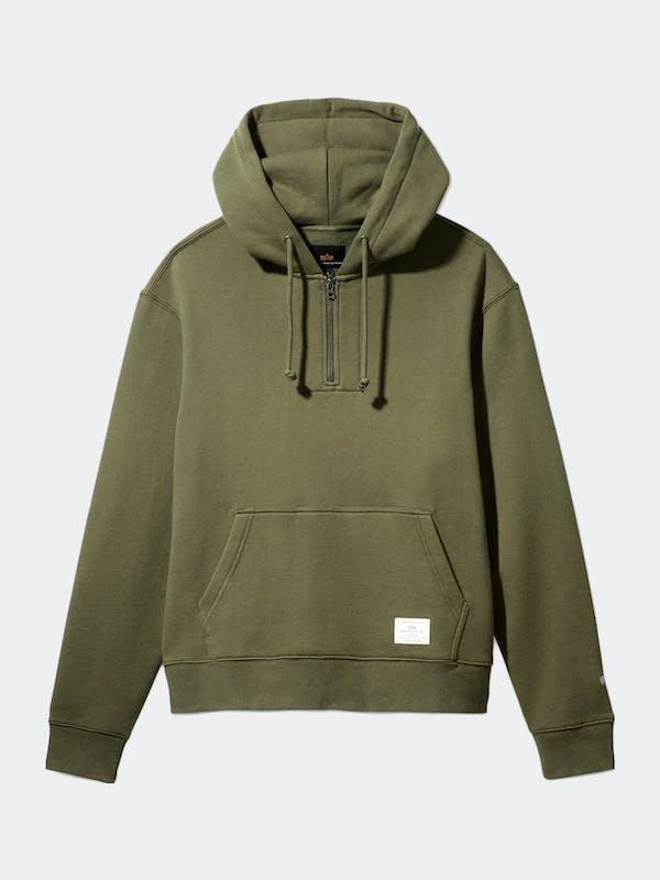 商品Alpha Industries|Essential Quarter Zip Hoodie,价格¥322,第1张图片详细描述